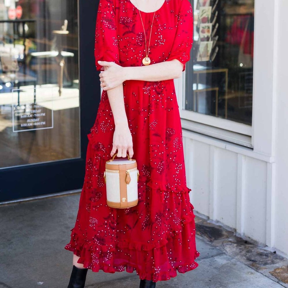Madewell Red Midi Dress